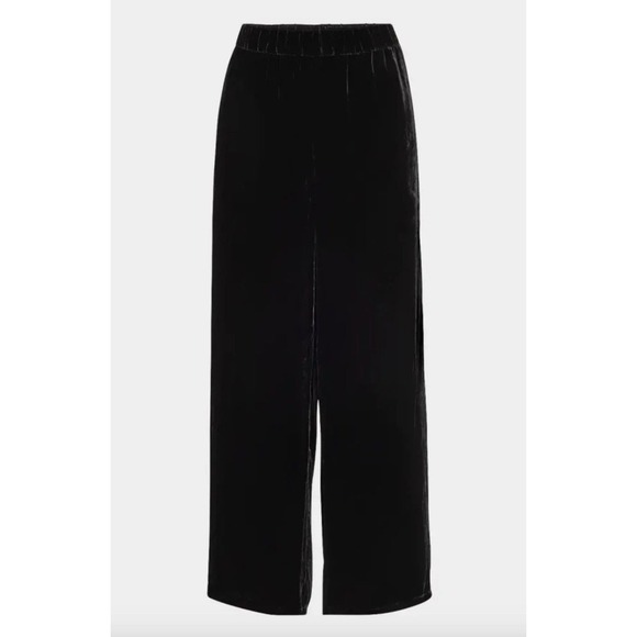 Eileen Fisher Pants - Eileen Fisher Pants Crushed Velvet Silk Blend Wide Leg Ankle Lagenlook Classic M